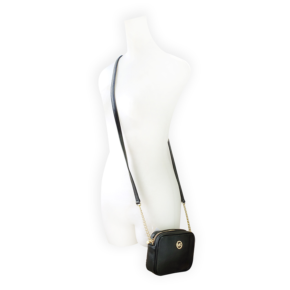 Michael Kors Fulton Leather Small Crossbody Bag Black # 35T5GFTC2L